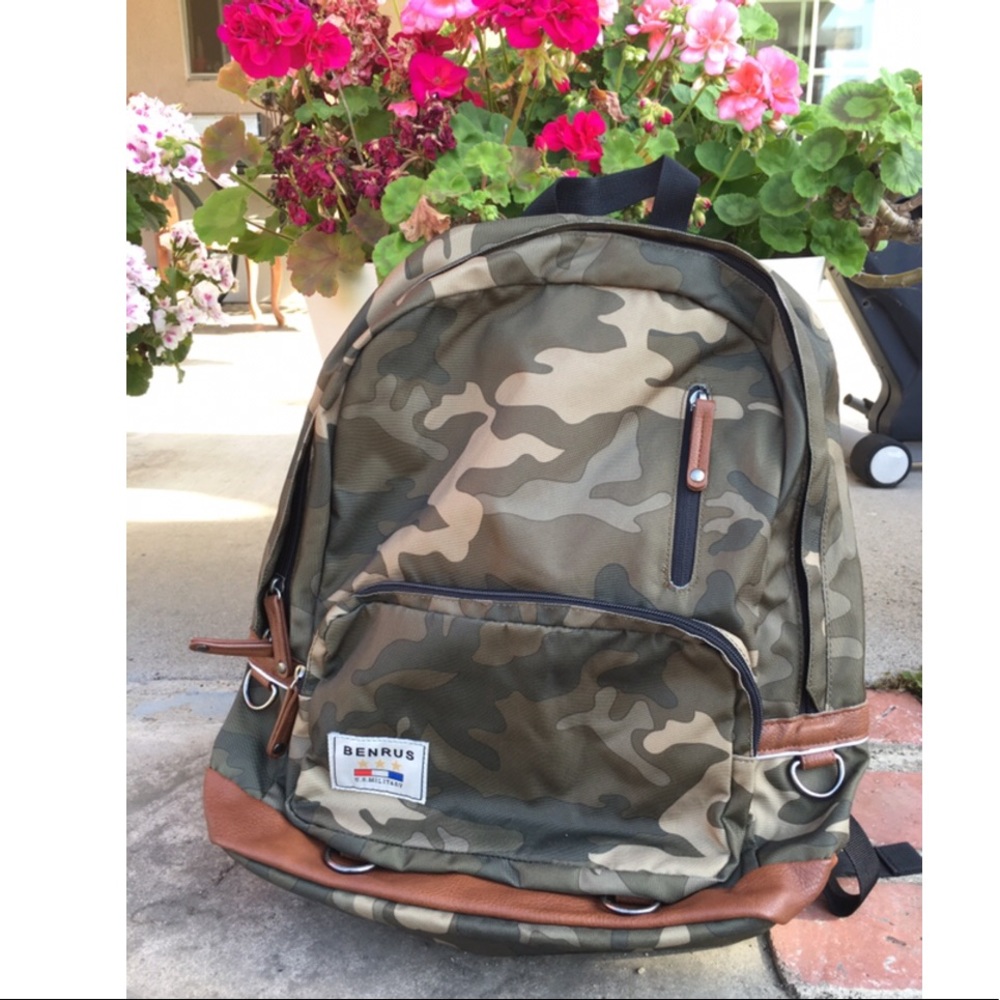 Benrus Army Print Backpack